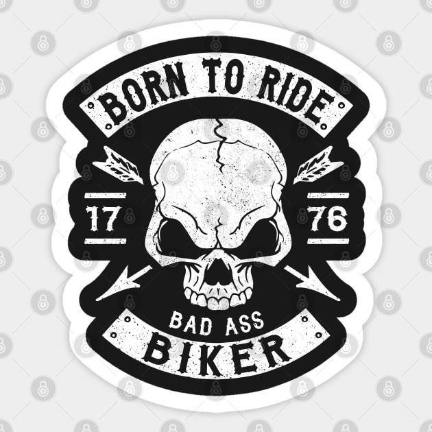 BIKER - BORN TO RIDE Sticker by Tshirt Samurai